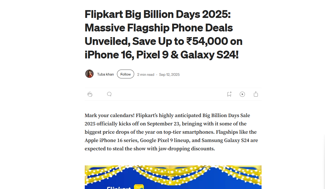 Flipkart Big Billion Days 2025: Massive Flagship Phone Deals Unveiled